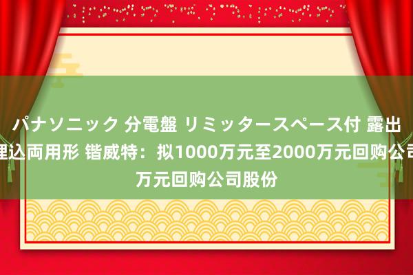 パナソニック 分電盤 リミッタースペース付 露出・半埋込両用形 锴威特：拟1000万元至2000万元回购公司股份
