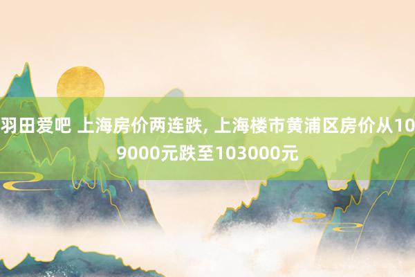 羽田爱吧 上海房价两连跌， 上海楼市黄浦区房价从109000元跌至103000元