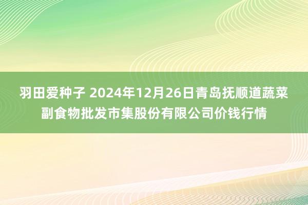 羽田爱种子 2024年12月26日青岛抚顺道蔬菜副食物批发市集股份有限公司价钱行情