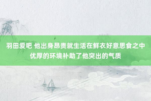 羽田爱吧 他出身昂贵就生活在鲜衣好意思食之中优厚的环境补助了他突出的气质