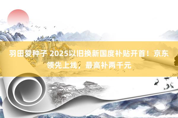羽田爱种子 2025以旧换新国度补贴开首！京东领先上线，最高补两千元