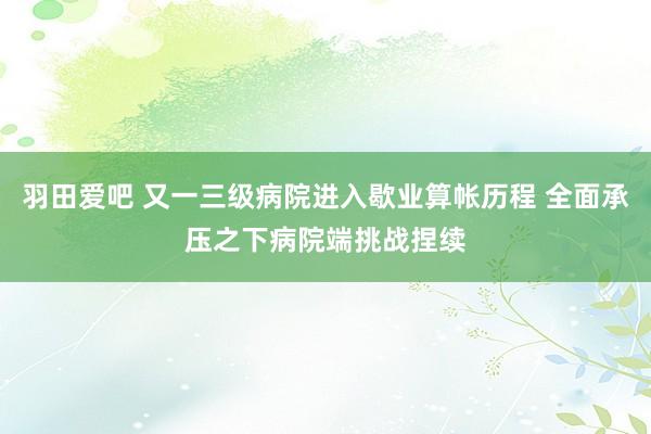 羽田爱吧 又一三级病院进入歇业算帐历程 全面承压之下病院端挑战捏续