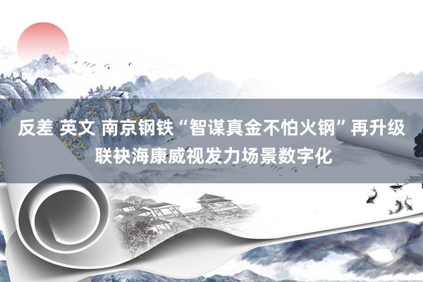 反差 英文 南京钢铁“智谋真金不怕火钢”再升级 联袂海康威视发力场景数字化