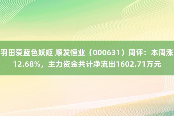 羽田爱蓝色妖姬 顺发恒业（000631）周评：本周涨12.68%，主力资金共计净流出1602.71万元