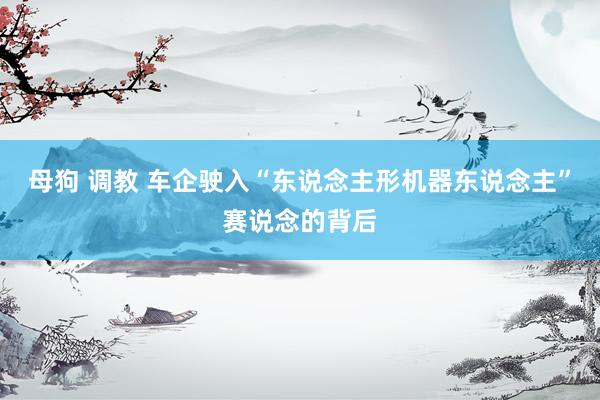 母狗 调教 车企驶入“东说念主形机器东说念主”赛说念的背后