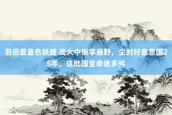 羽田爱蓝色妖姬 战火中饿莩遍野，尘封好意思国25年，这批国宝命途多舛