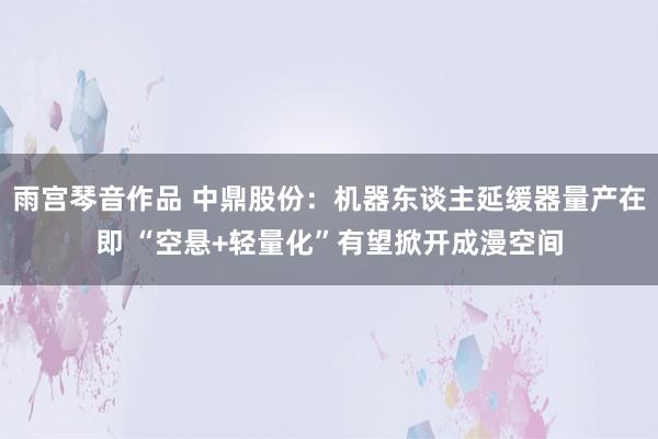 雨宫琴音作品 中鼎股份：机器东谈主延缓器量产在即 “空悬+轻量化”有望掀开成漫空间