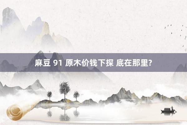 麻豆 91 原木价钱下探 底在那里?