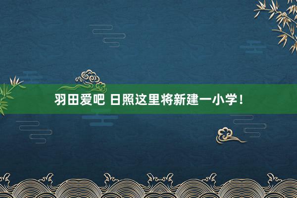 羽田爱吧 日照这里将新建一小学！