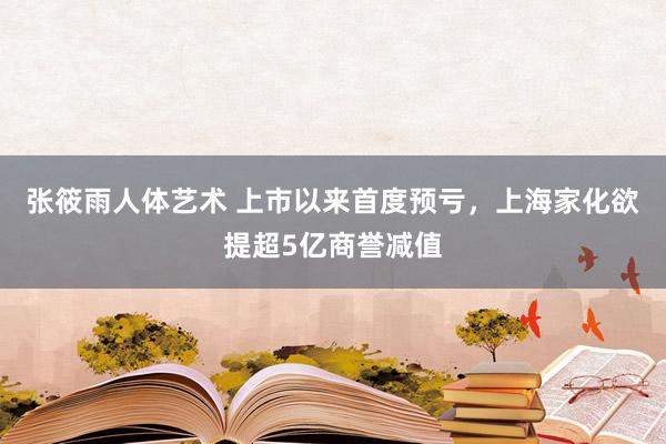 张筱雨人体艺术 上市以来首度预亏，上海家化欲提超5亿商誉减值