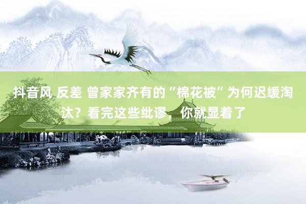 抖音风 反差 曾家家齐有的“棉花被”为何迟缓淘汰？看完这些纰谬，你就显着了