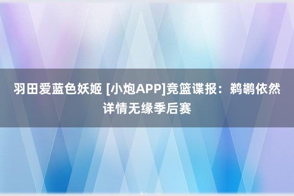 羽田爱蓝色妖姬 [小炮APP]竞篮谍报：鹈鹕依然详情无缘季后赛