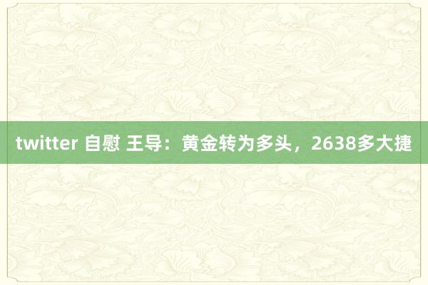 twitter 自慰 王导：黄金转为多头，2638多大捷