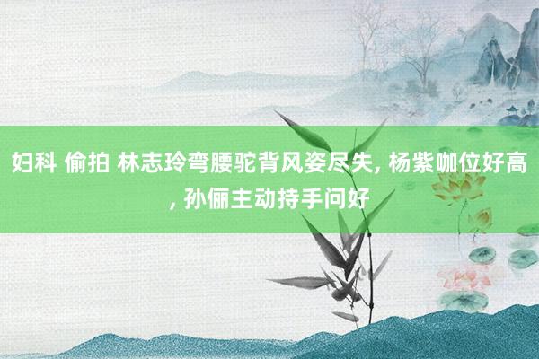 妇科 偷拍 林志玲弯腰驼背风姿尽失， 杨紫咖位好高， 孙俪主动持手问好