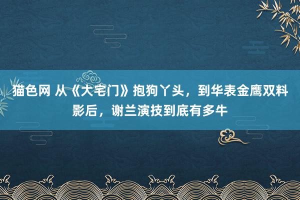 猫色网 从《大宅门》抱狗丫头，到华表金鹰双料影后，谢兰演技到底有多牛